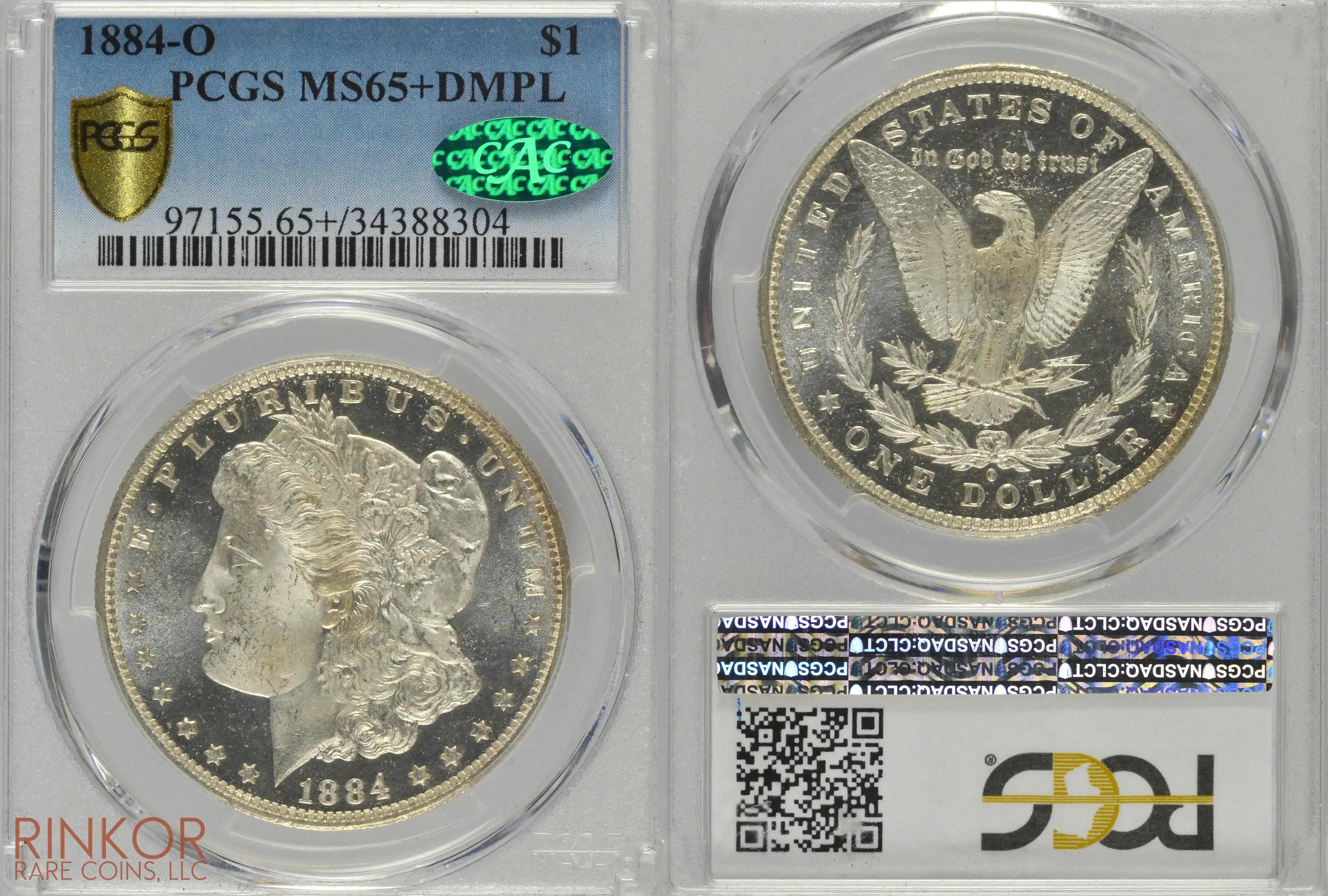 1884-O $1 PCGS MS 65+ DMPL CAC