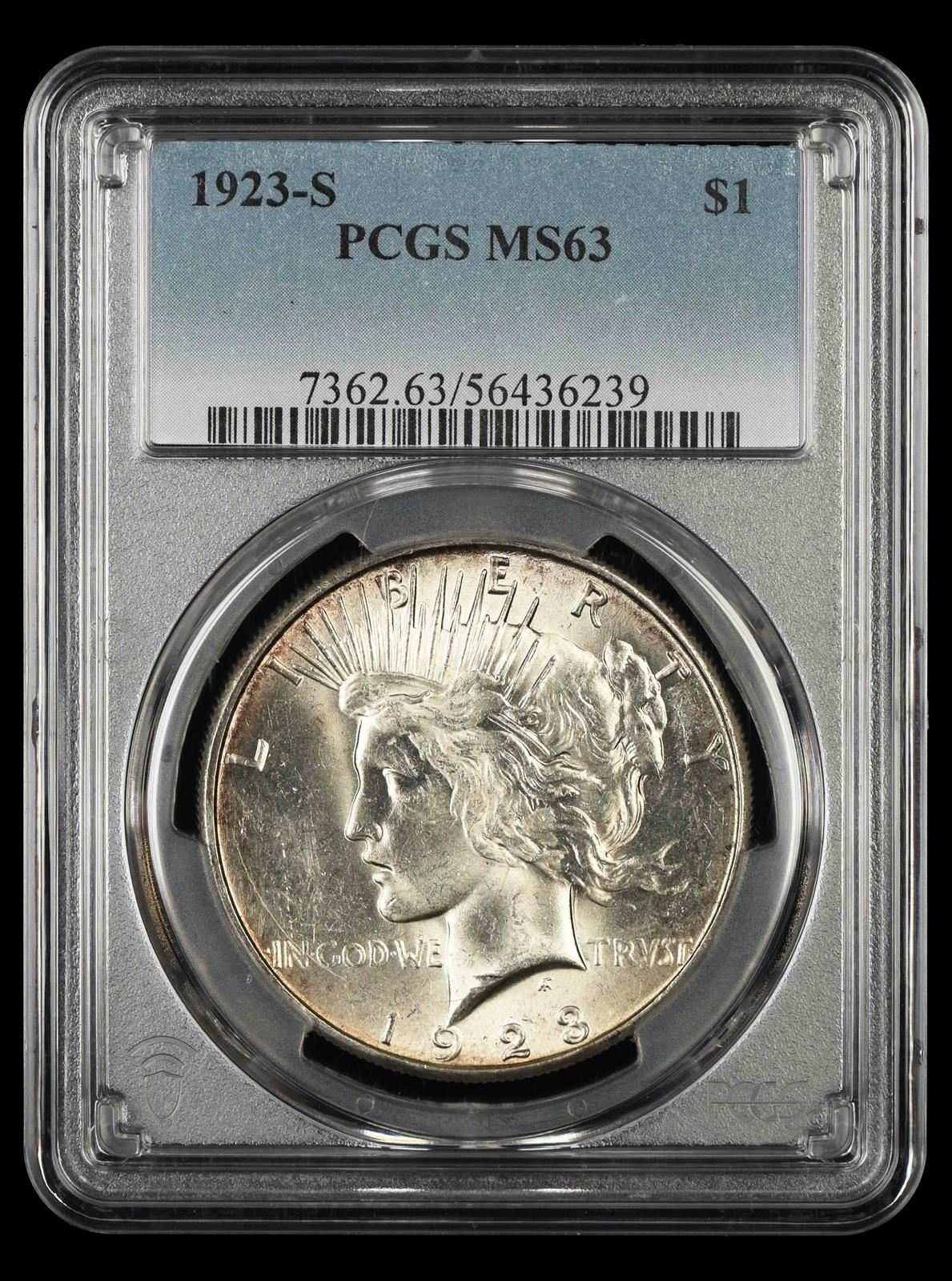 1923 S $1 PCGS MS63