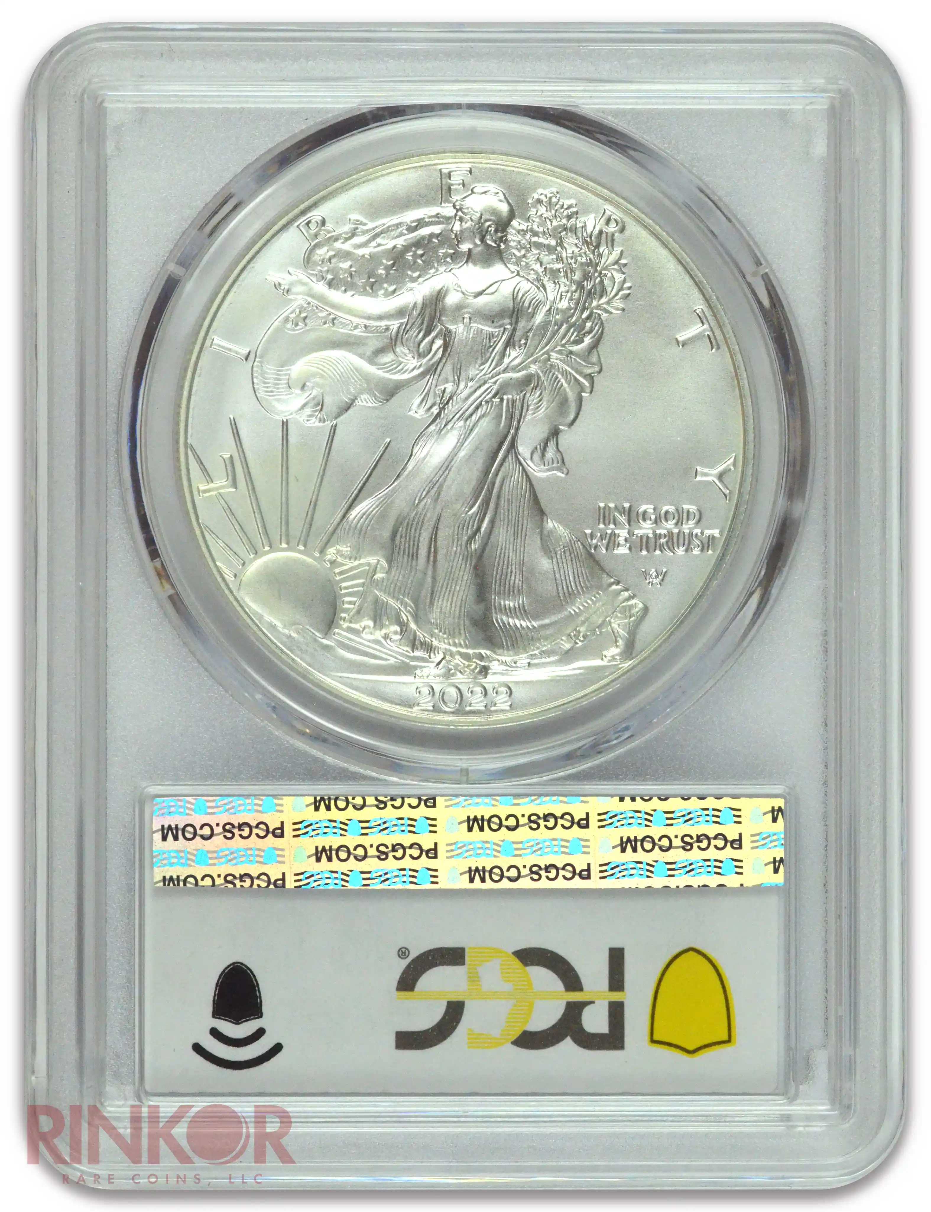 2022 $1 Silver Eagle Struck-Through Reverse PCGS MS 68