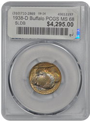 1938-D Buffalo PCGS MS 68