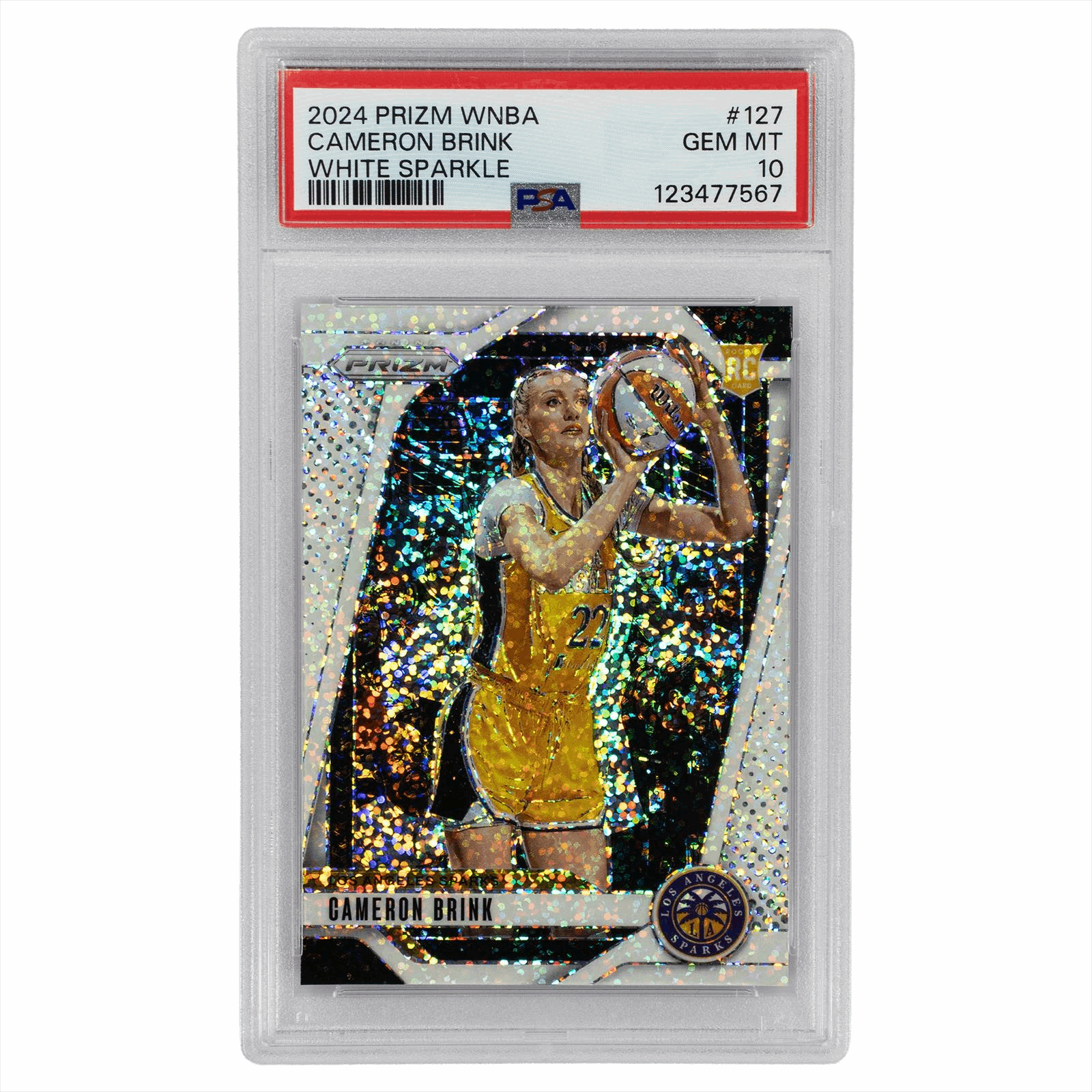 2024 Prizm WNBA Cameron Brink White Sparkle #127 PSA GEM MT 10