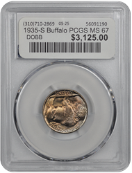 1935-S Buffalo PCGS MS 67