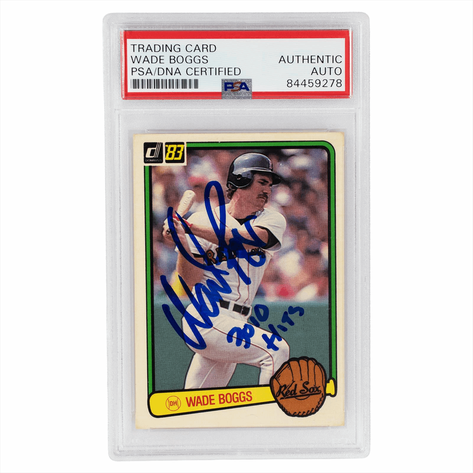 1982 Donruss Trading Card Wade Boggs #586 PSA/DNA Authentic Auto