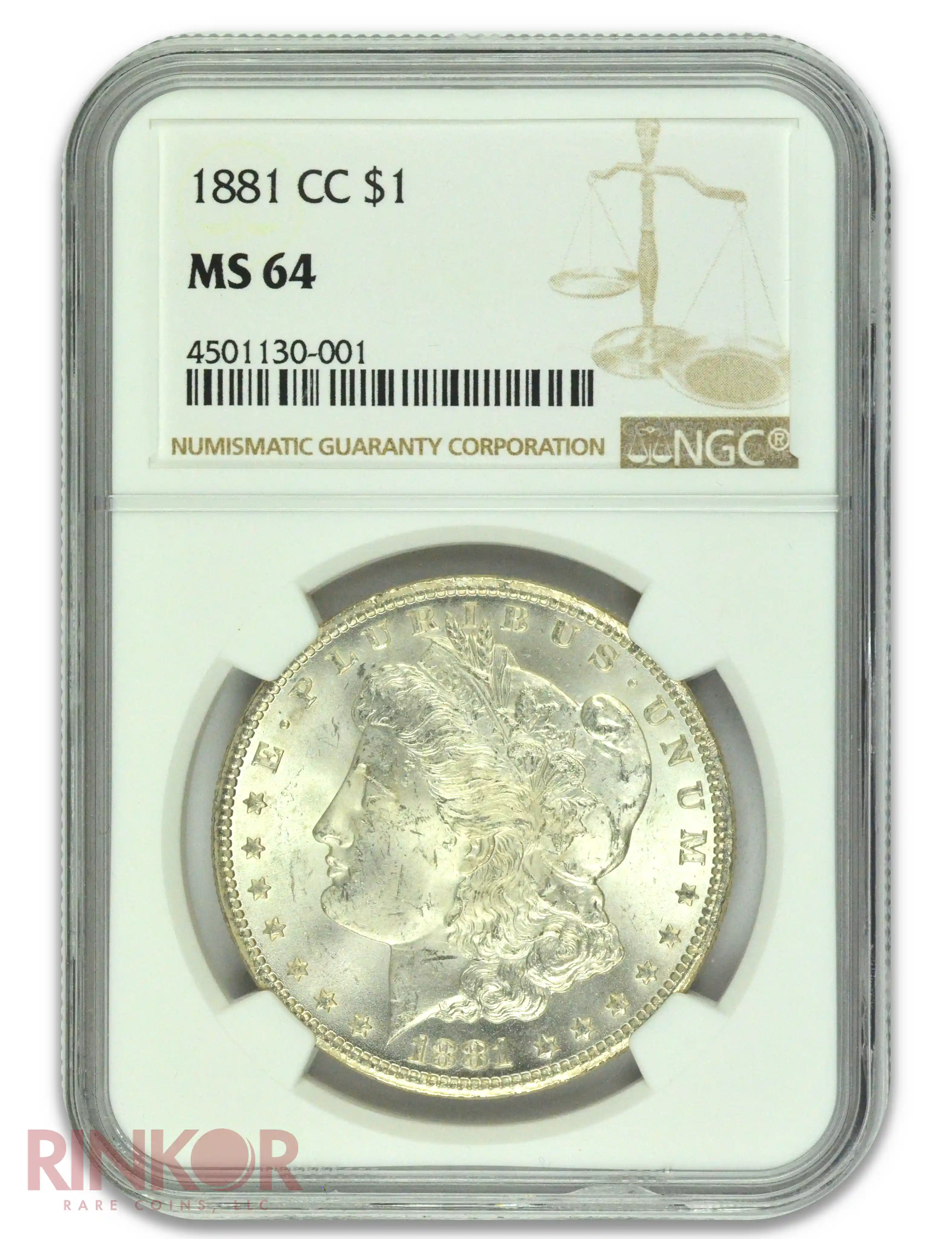 1881-CC $1 Morgan Dollar NGC MS 64