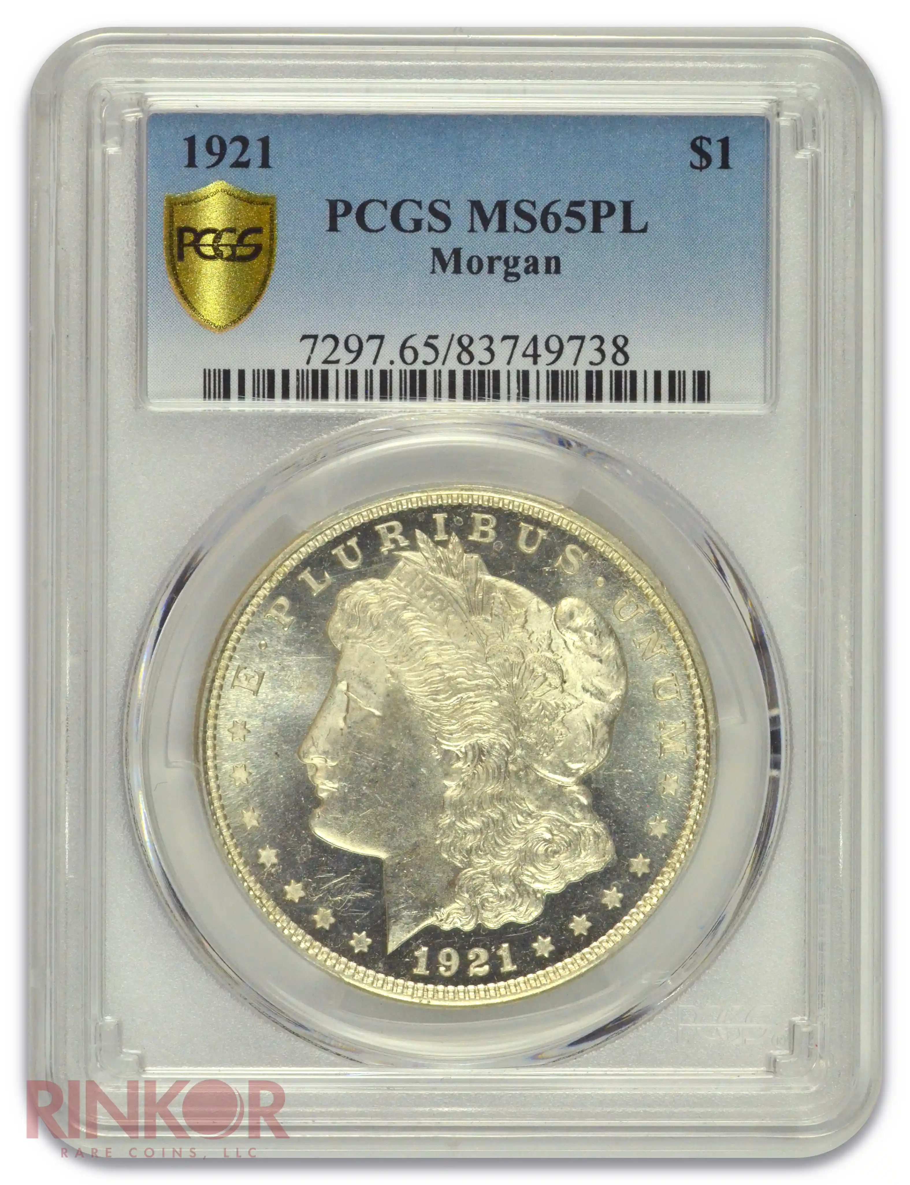 1921 $1 Morgan Dollar PCGS MS 65 PL
