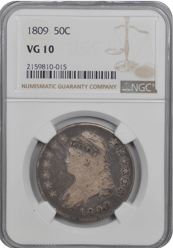 1809 Capped Bust Half Dollar NGC VG-10