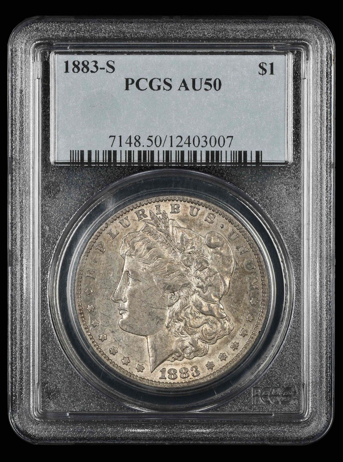 1883-S $1 PCGS AU-50