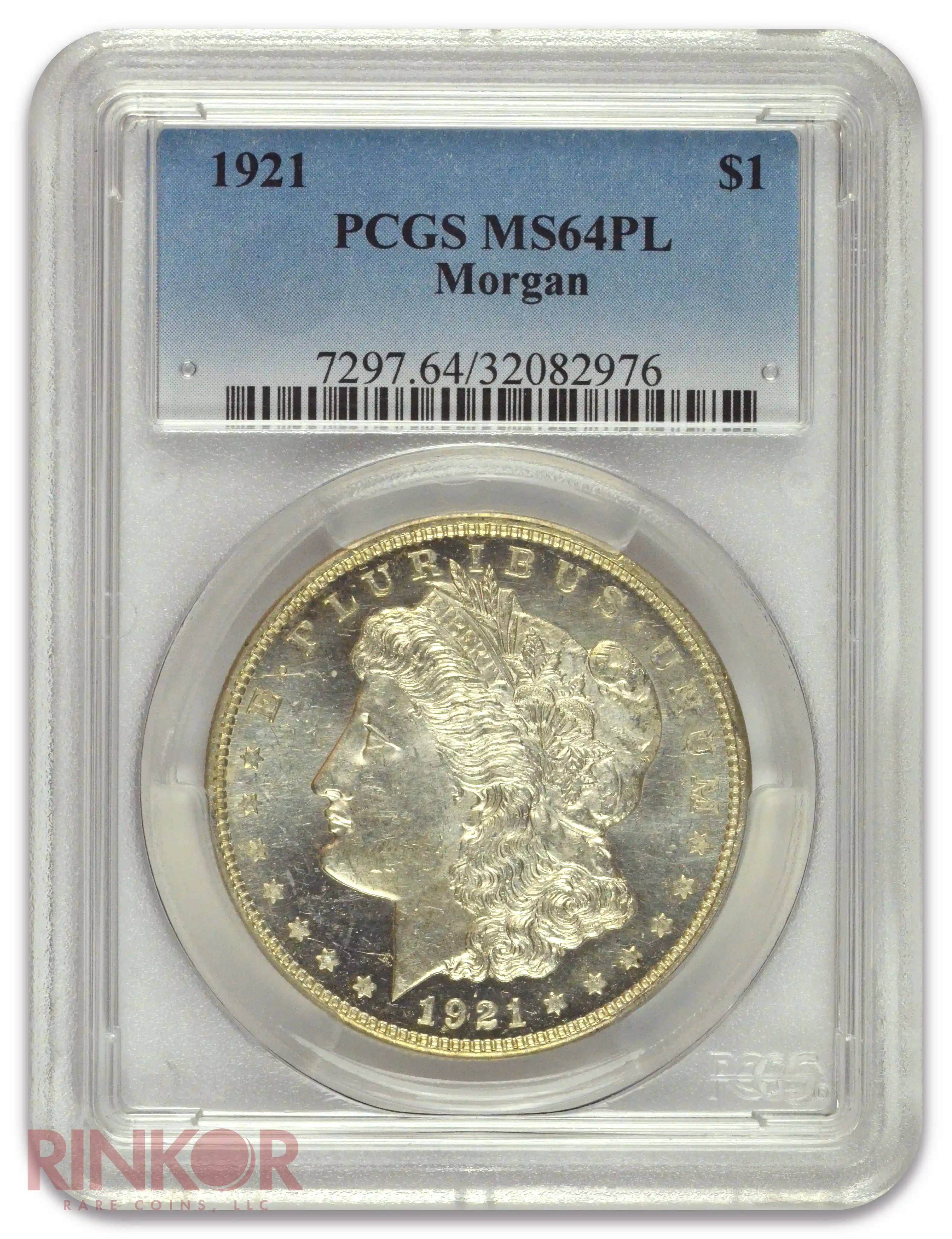 1921 $1 Morgan Dollar PCGS MS 64 PL