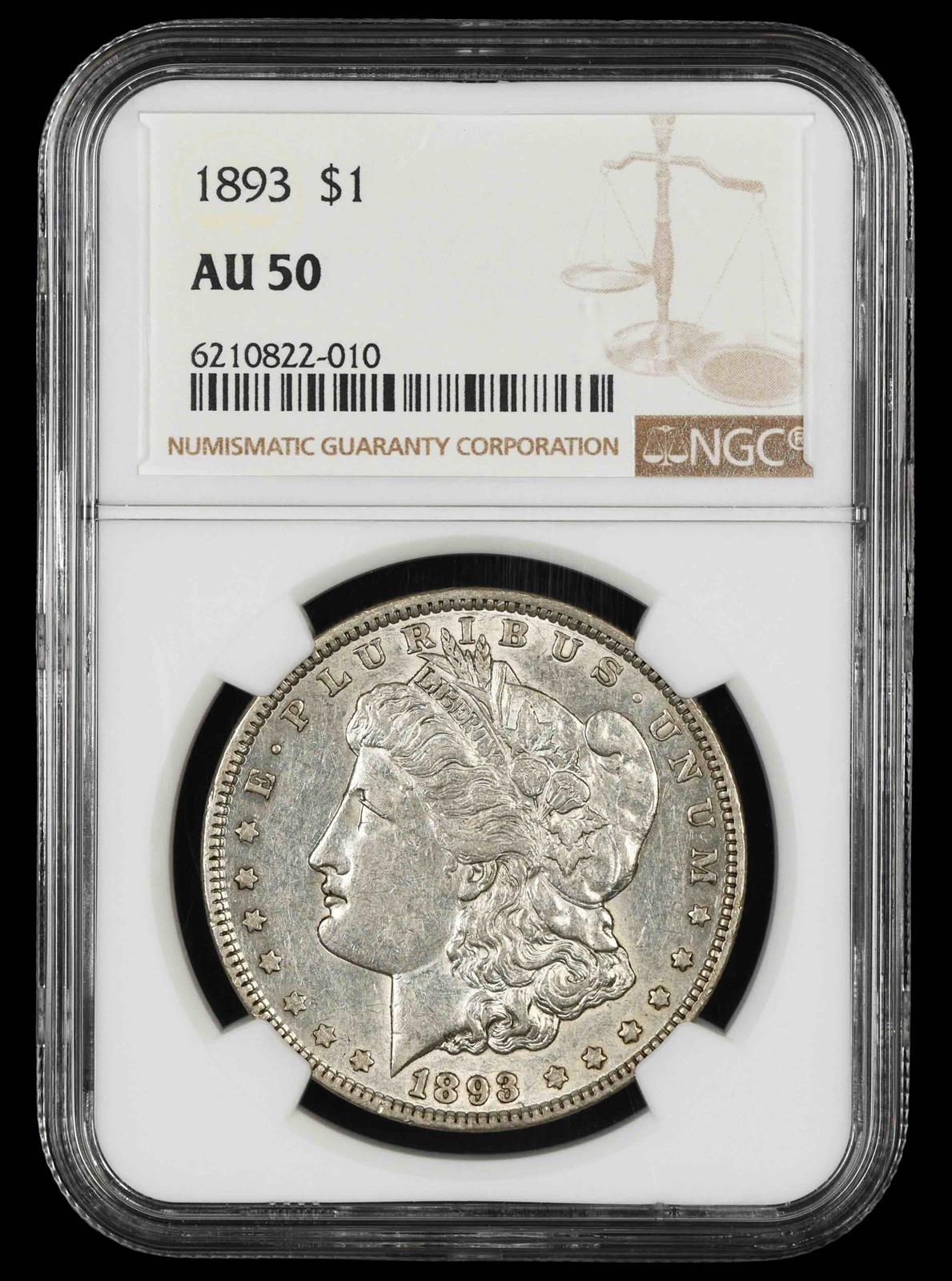 1893 $1 NGC AU-50