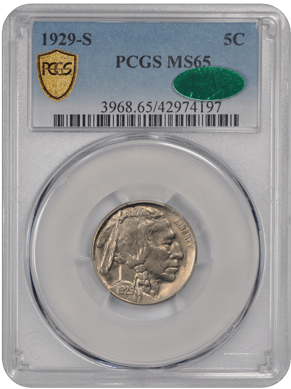 1929-S Buffalo PCGS (CAC) MS 65 