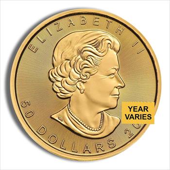 1 oz .9999 Gold Maple Leaf (Year Varies) 