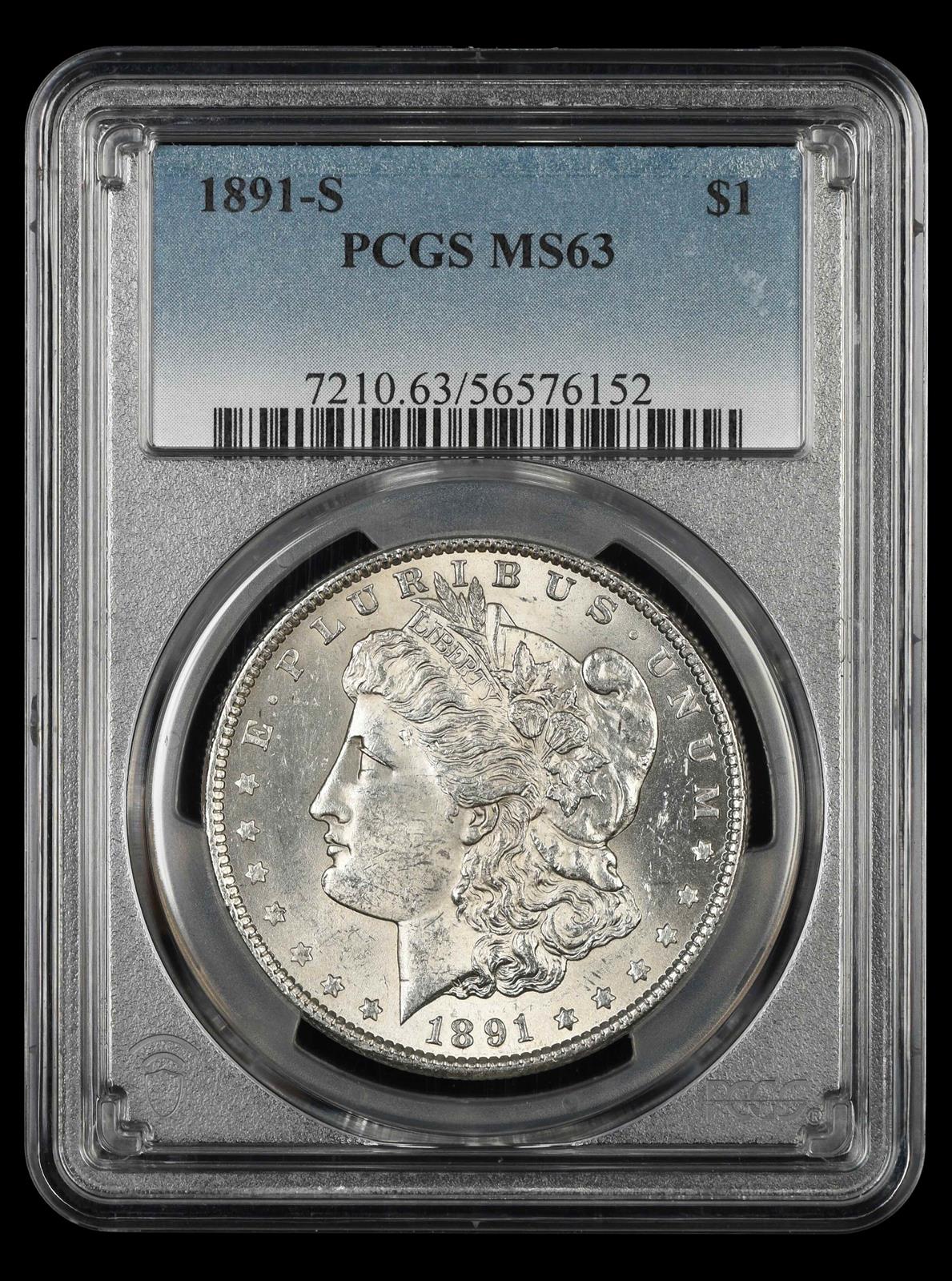 1891 S $1 PCGS MS63