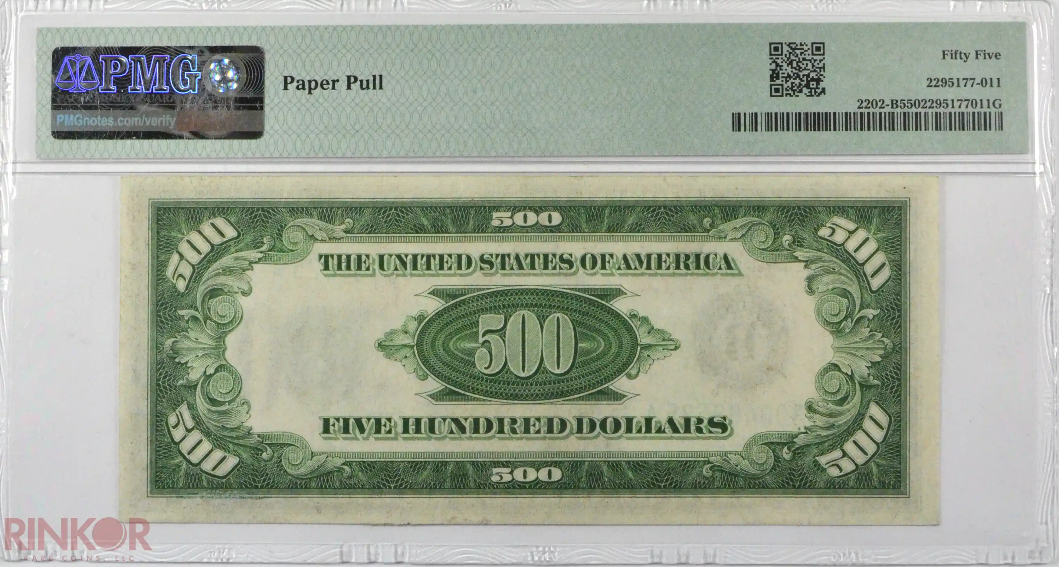 1934A $500 Fr. 2202-B Federal Reserve Note New York PMG AU-55