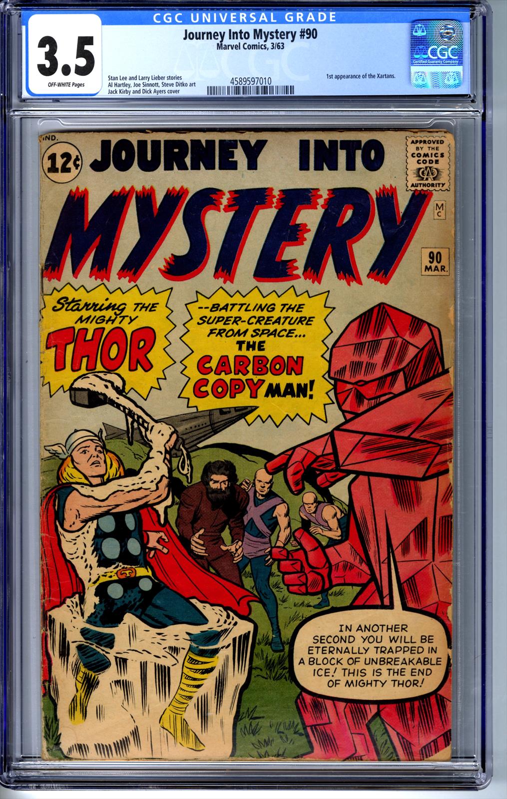 Journey Into Mystery #90 CGC 3.5 3.5