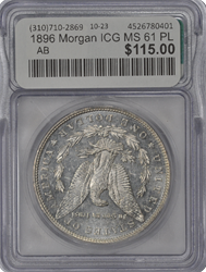 1896 Morgan ICG MS 61 PL 