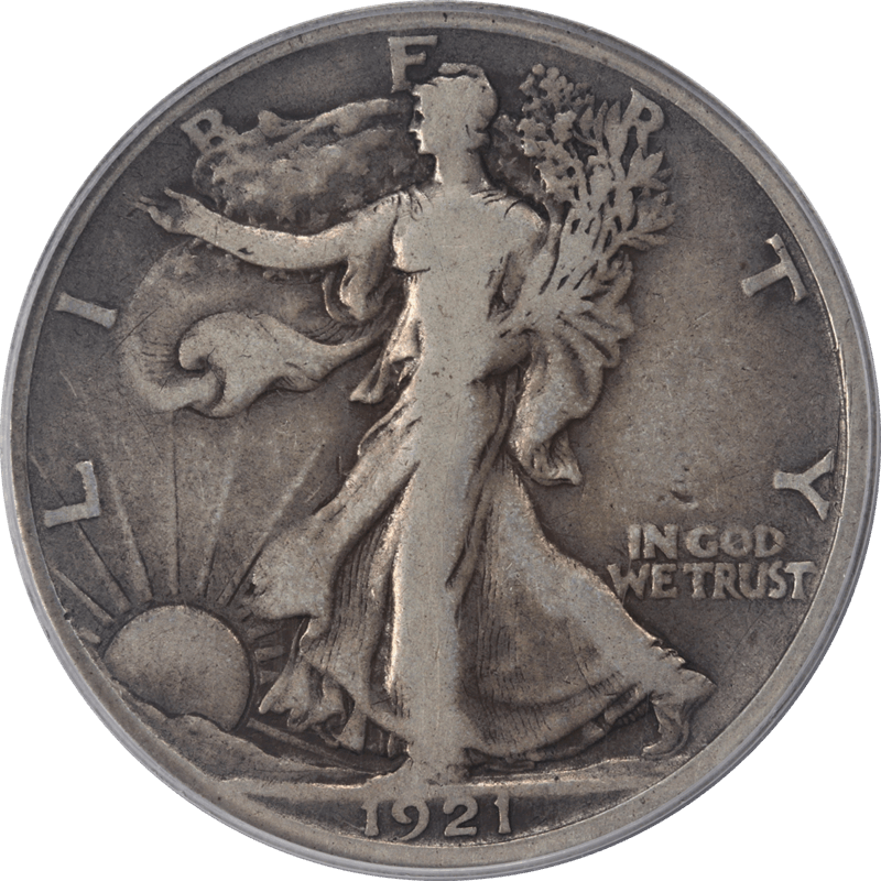1921-D Walking Liberty Half Dollar 50c PCGS VG10 Better Date Coin