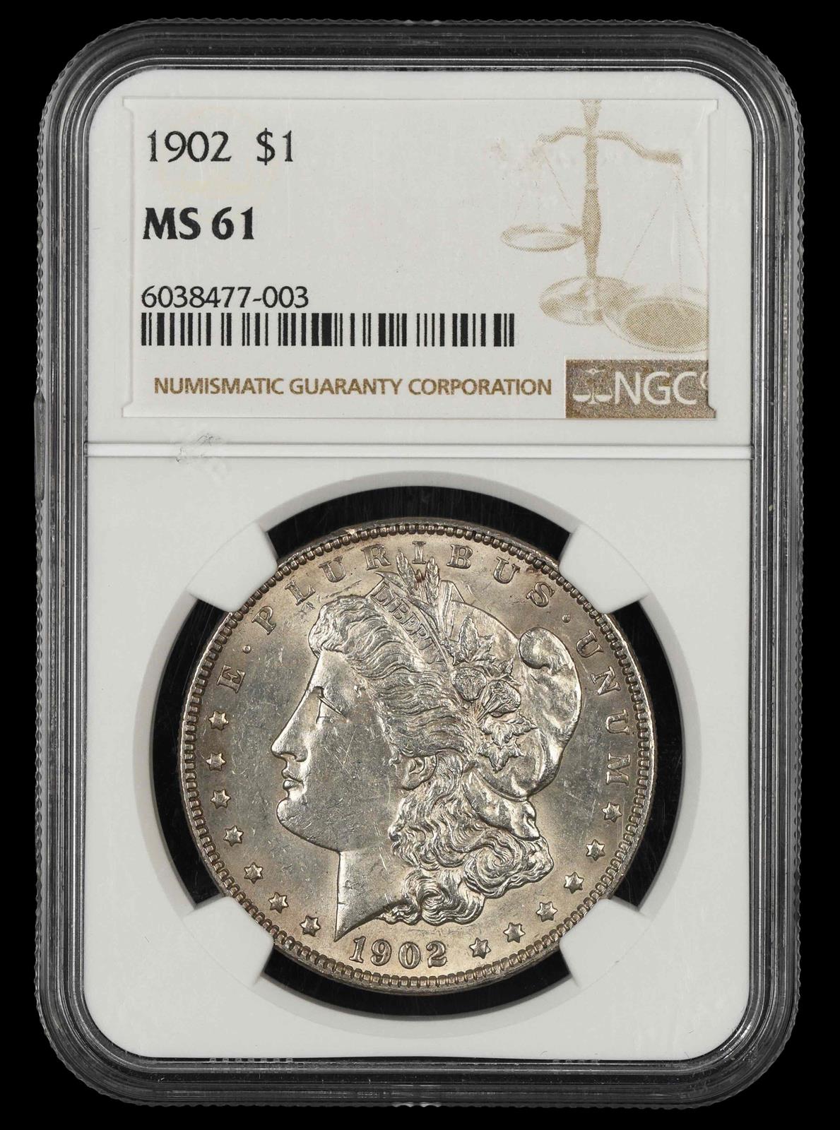 1902 $1 NGC MS 61