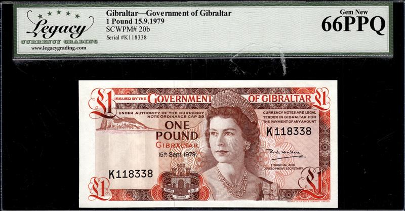 Gibraltar Government of Gibraltar 1 Pound 15.9.1979 Gem New 66PPQ 