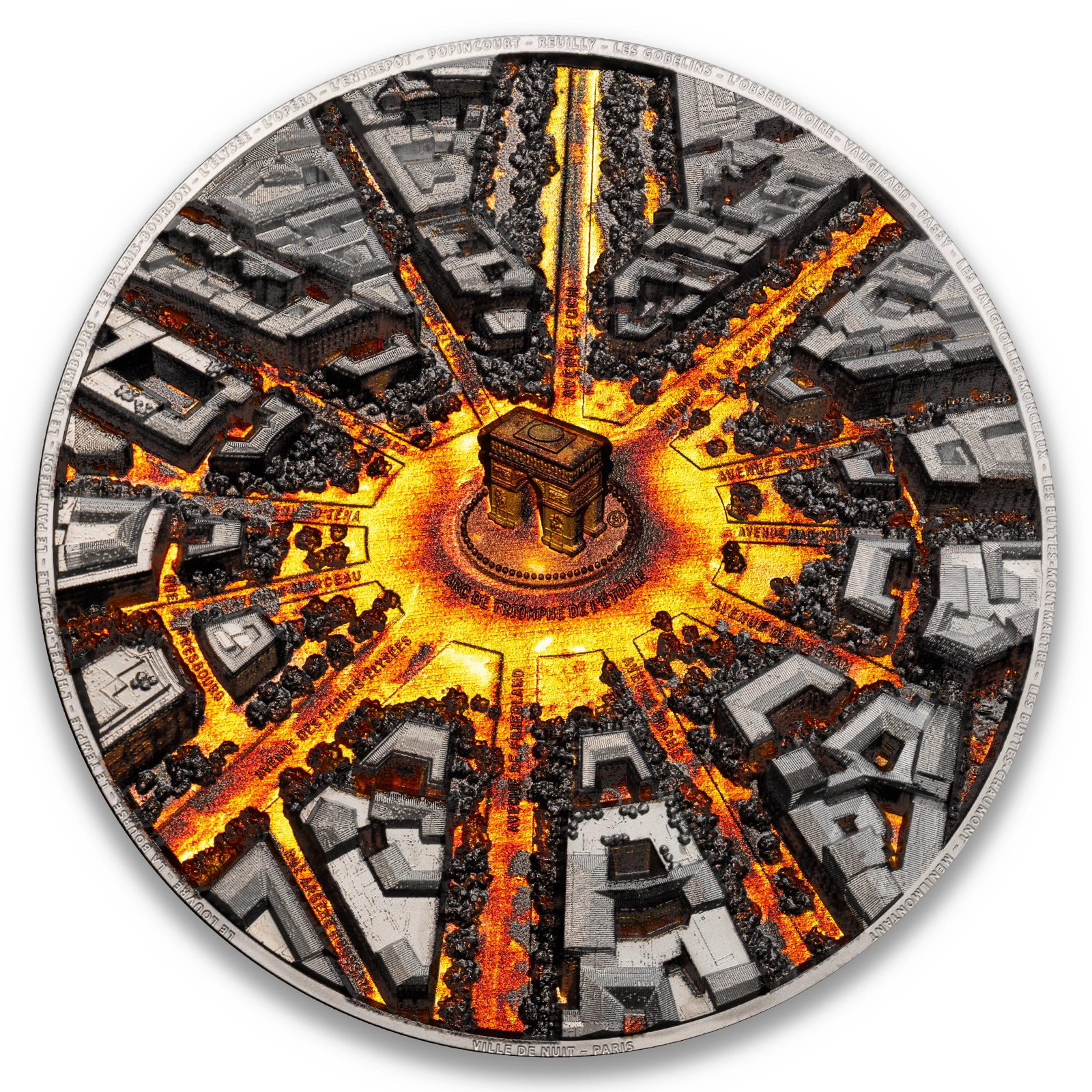 2026 Cook Islands Ville De Nuit - Paris 3oz Silver Coin Ultra High Relief