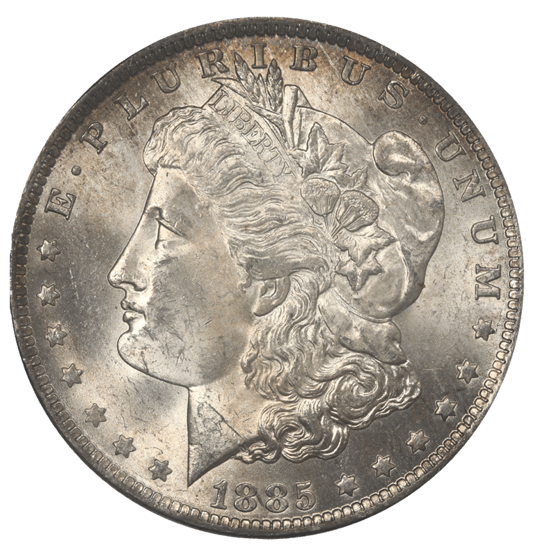 1885-O Morgan Silver Dollar $1 Choice Uncirculated - Nice Toning