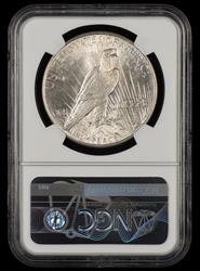 1925 $1 Mint Error Obverse Struck Thru Bill Fivaz Signature Label NGC MS 63