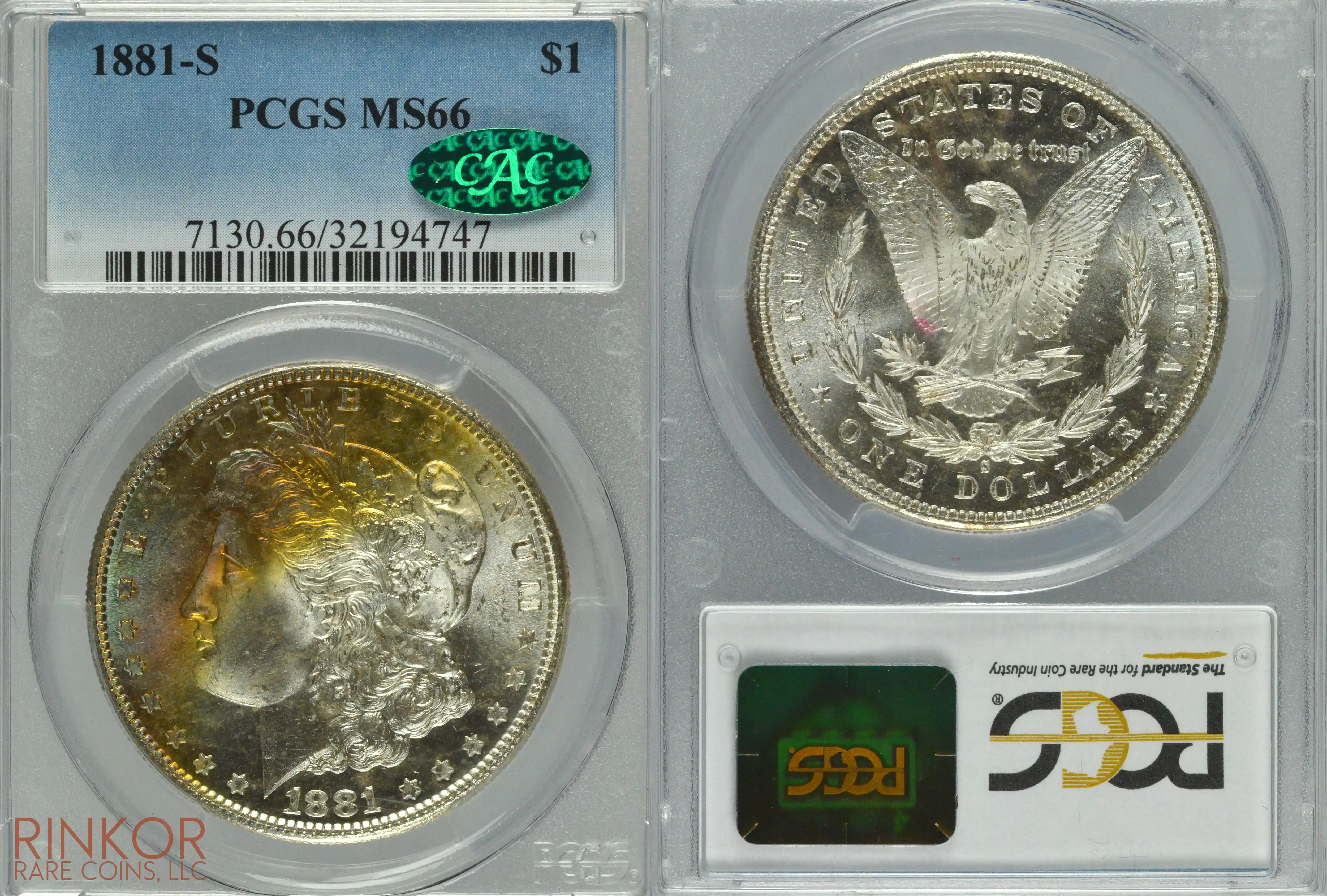 1881-S $1 PCGS MS 66 CAC