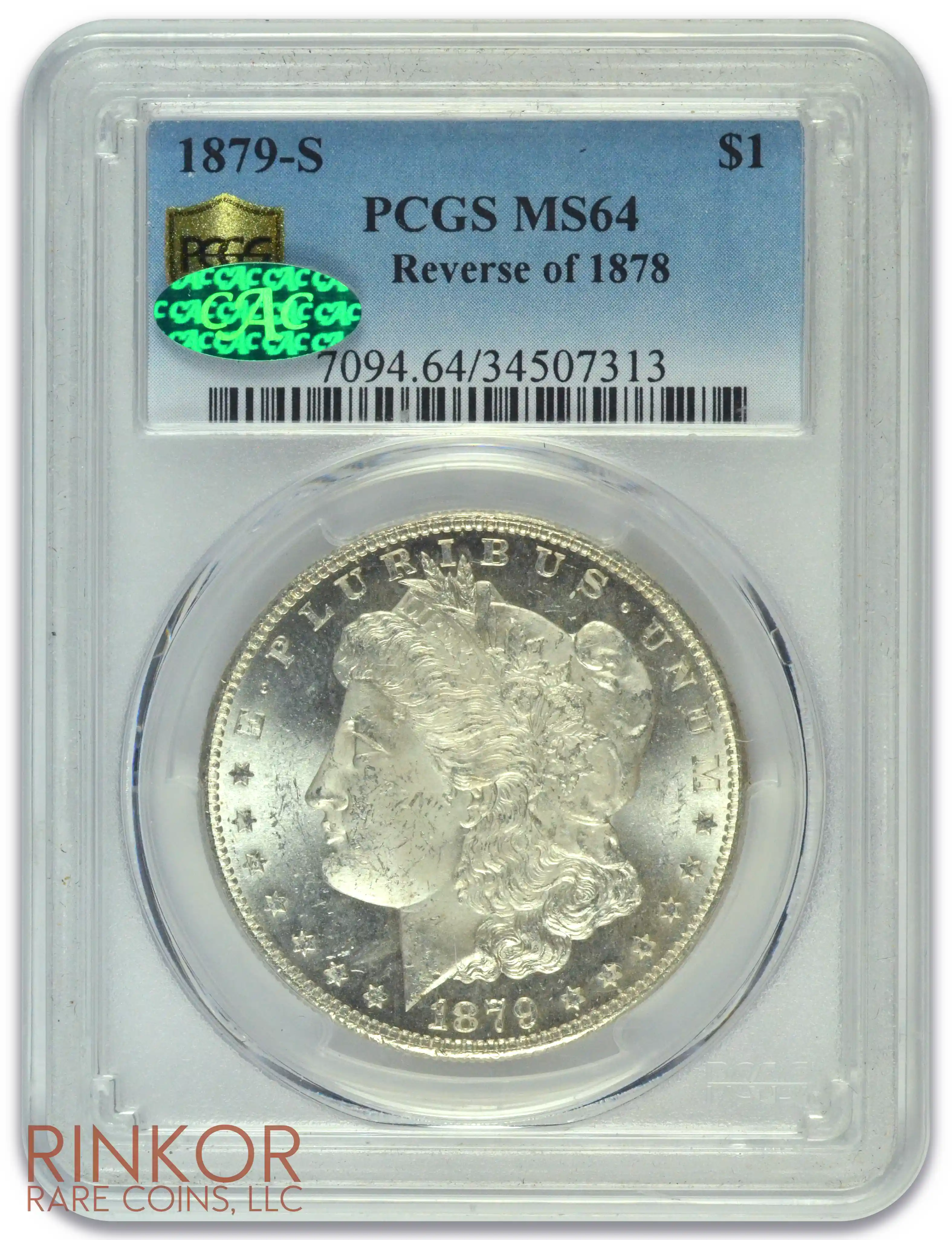 1879-S $1 Reverse of 1878 PCGS MS 64 CAC