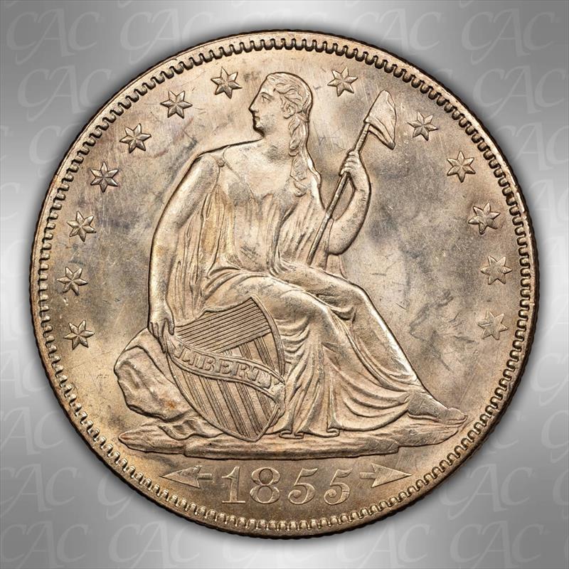 1855 50C Arrows  CACG MS 64