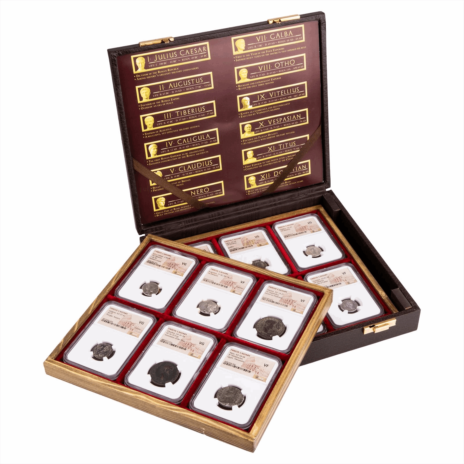 Ancient Coins of Rome Twelve Caesars Collection 12 Coin Set NGC Certified 