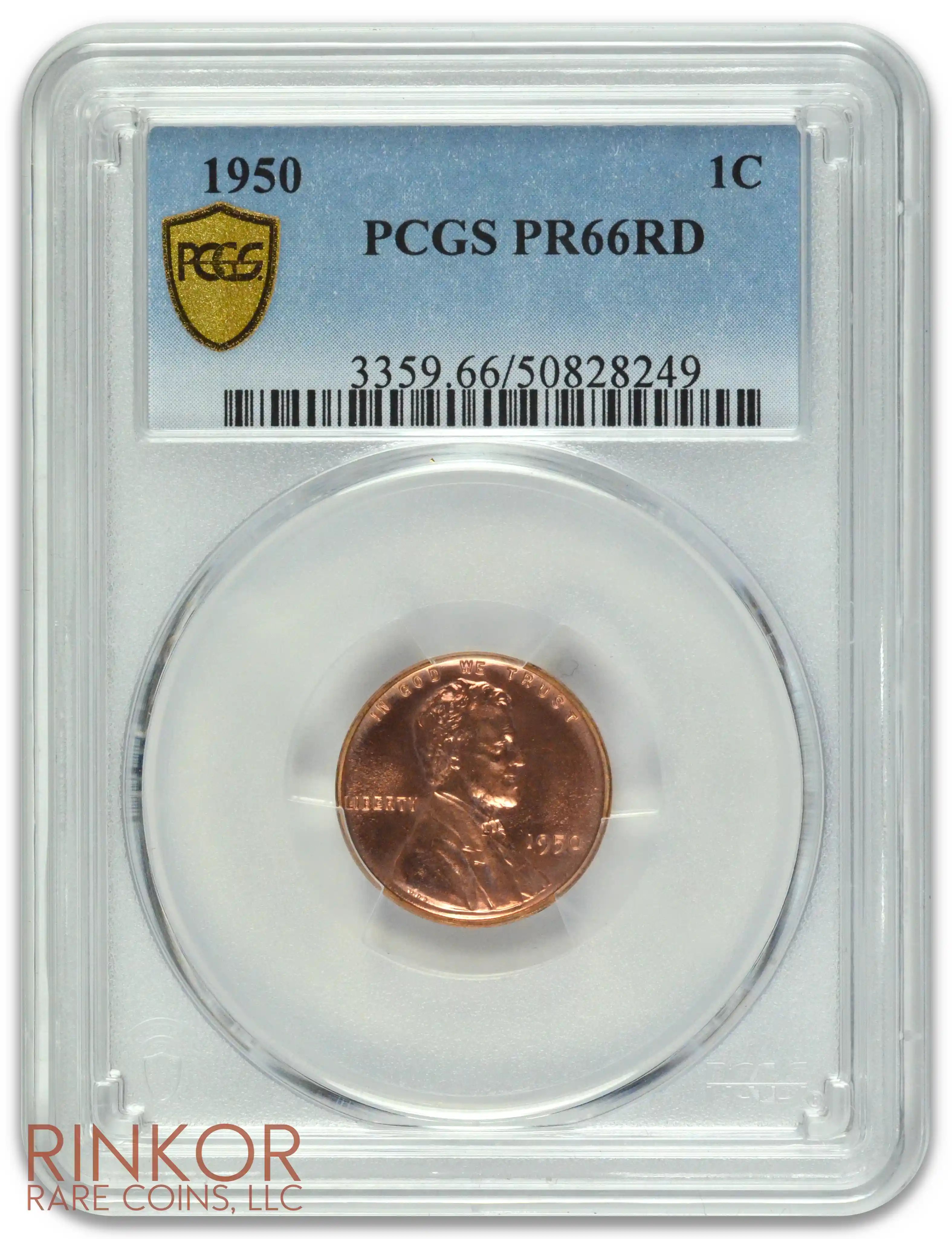 1950 Wheat Cent PCGS PR 66 RD