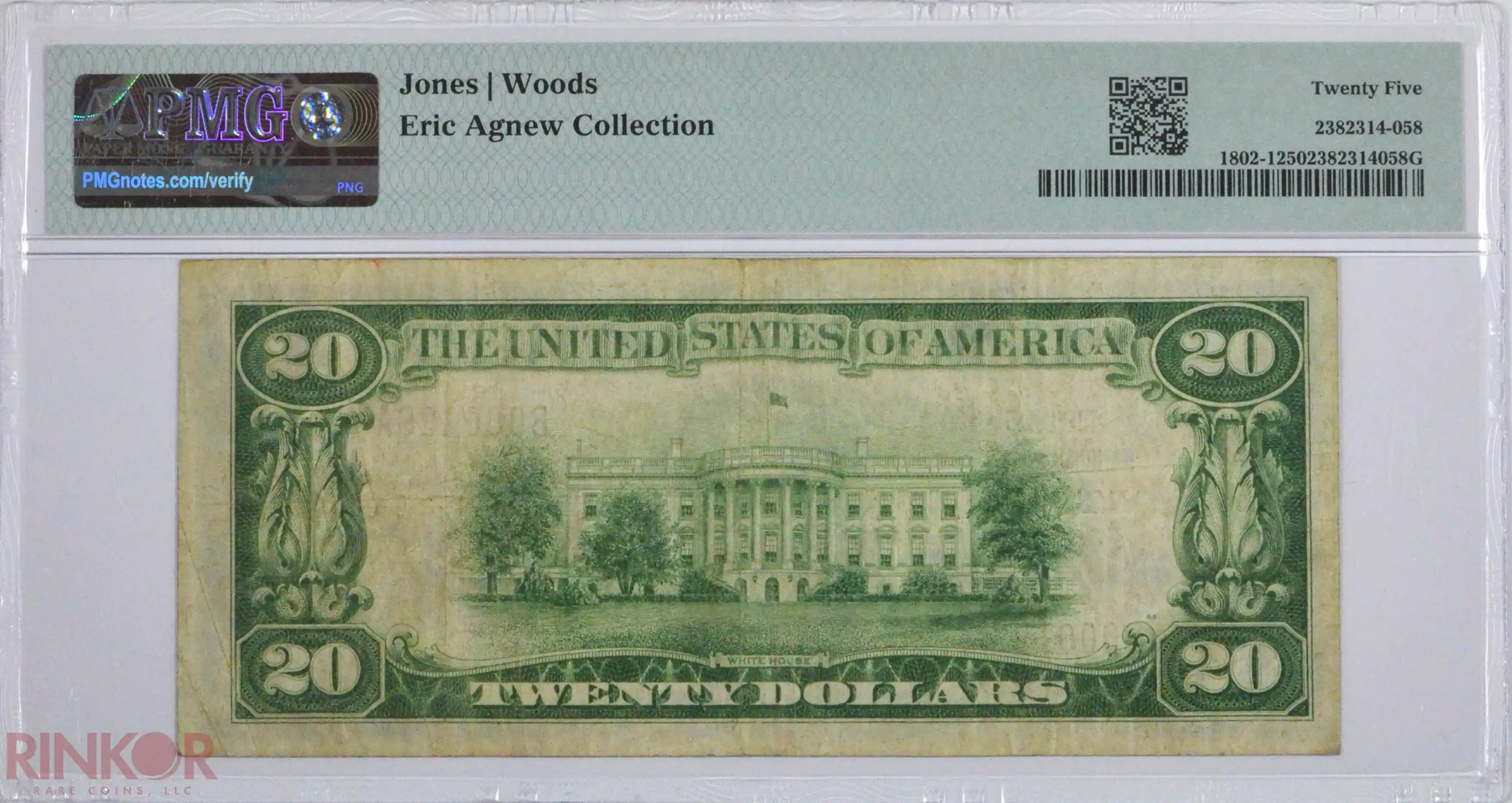 1929 Type 1 $20 Fr. 1802-1 Charter #9626 National Currency LCG VF-25