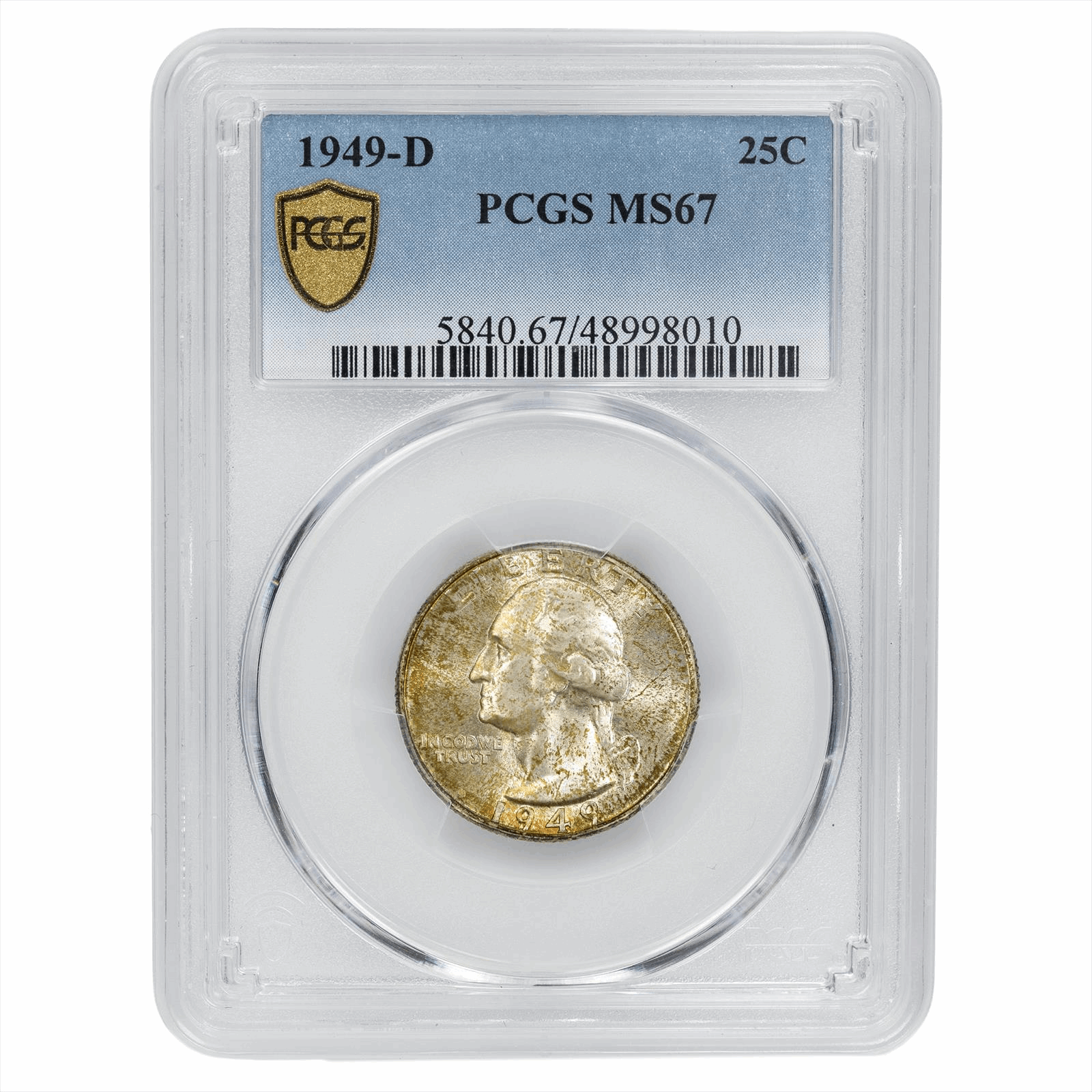 1949-D Washington Quarter 25C PCGS MS 67