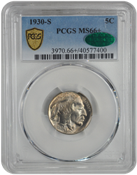 1930-S Buffalo PCGS CAC MS 66+