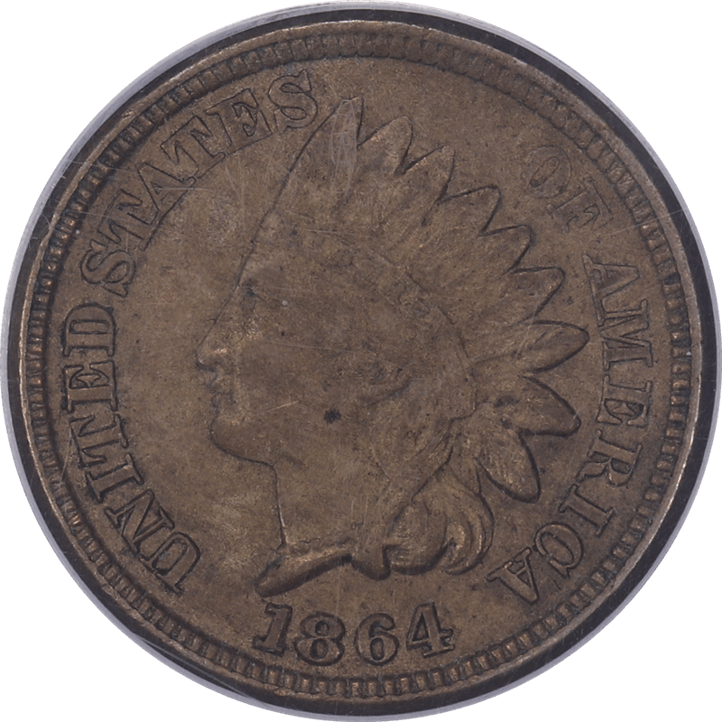 1864 Indian Cent 1c PCGS AU53 