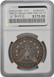 1890 Cc  Morgan Dollar NGC VG-10