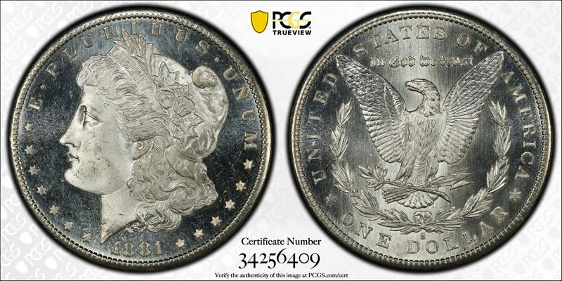 1881-S $1 PCGS MS 67 PL CAC