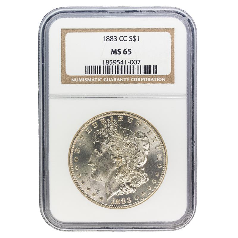 1883-CC Morgan Dollar, $1 NGC MS 65 