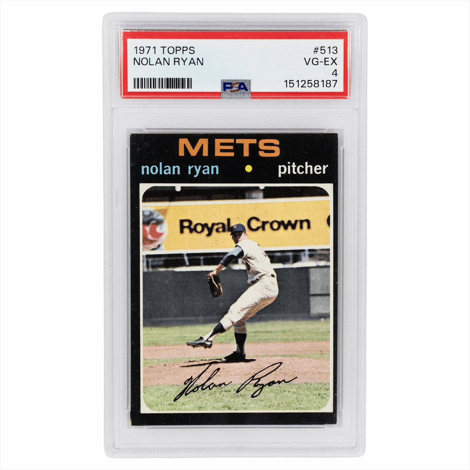 1971 Topps Nolan Ryan #513 PSA VG-EX 4 Cert #151258187