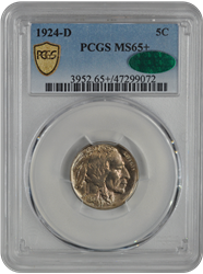 1924-D Buffalo PCGS CAC MS 65+