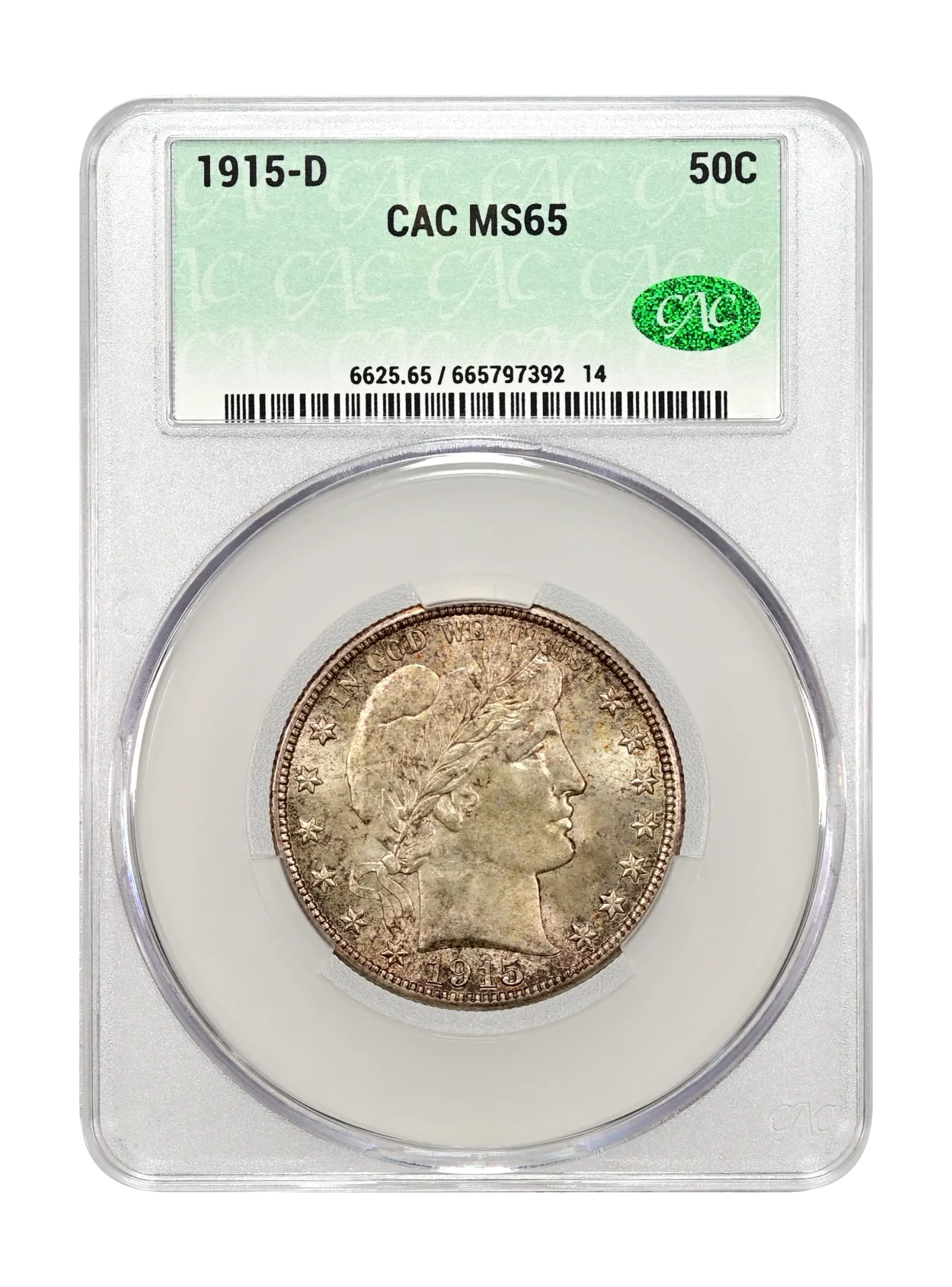 1915-D 50c CACG MS 65
