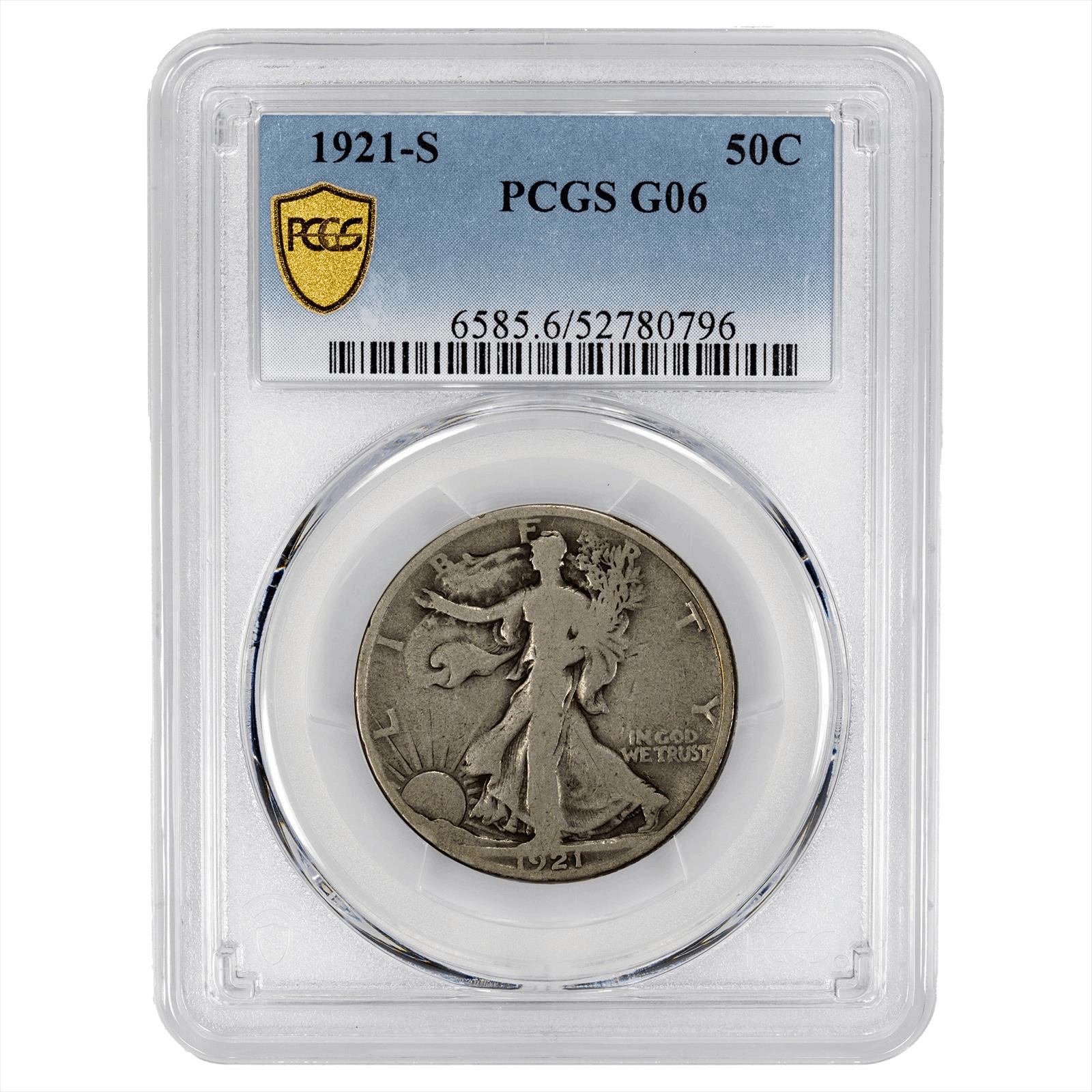 1921-S Walking Liberty Half Dollar 50C PCGS G 06