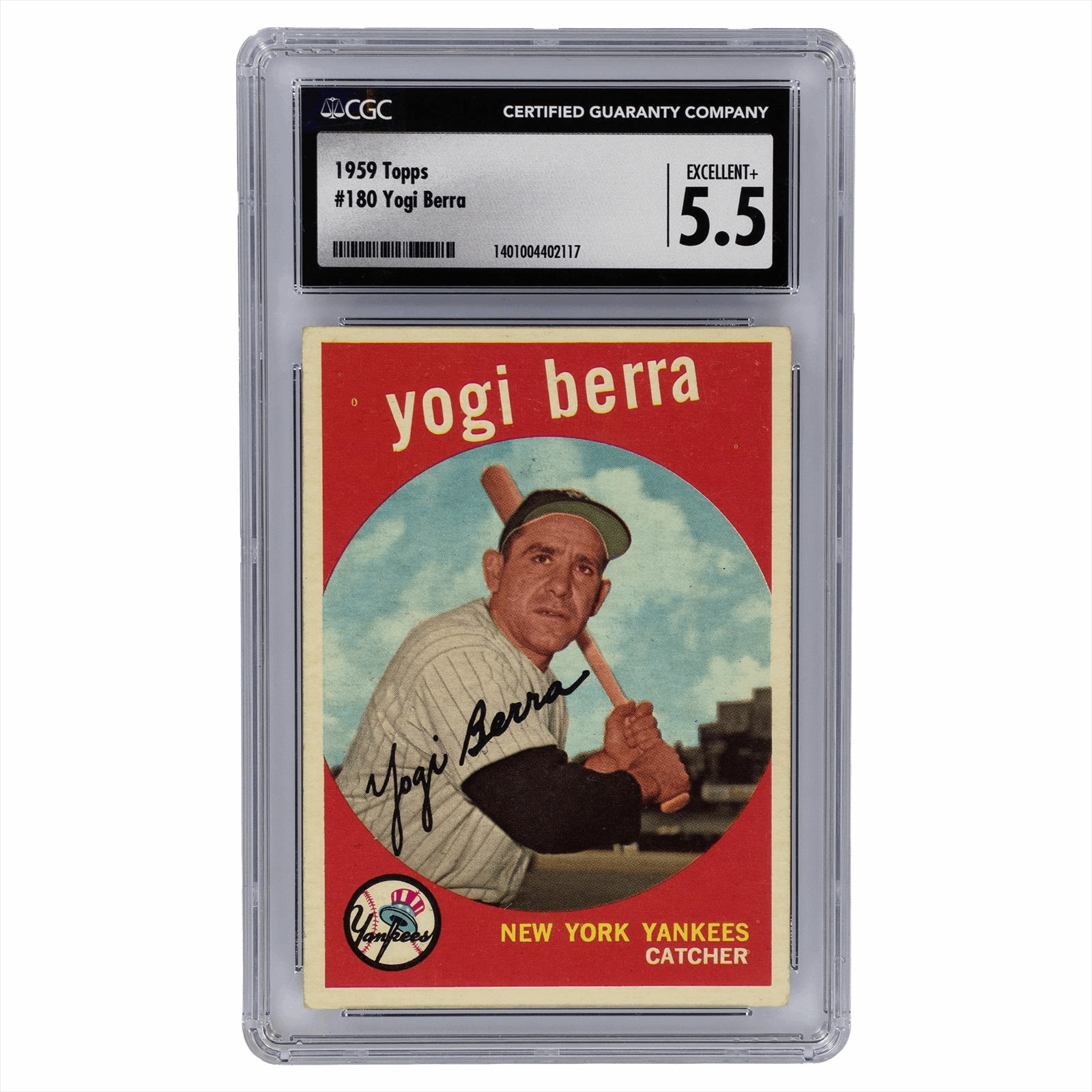 1959 Topps Yogi Berra #180 CGC EX 5.5