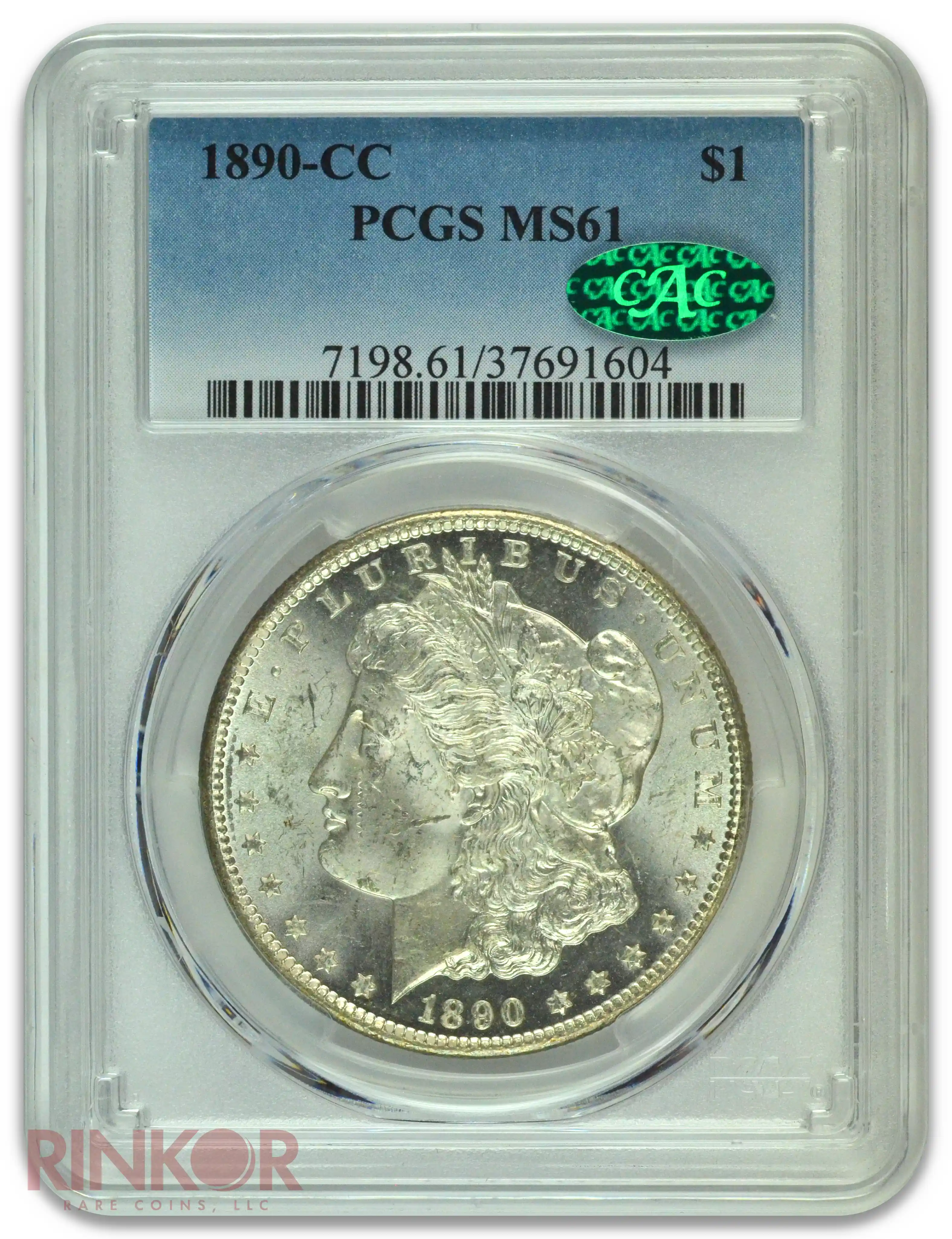 1890-CC $1 Morgan Dollar PCGS MS 61 CAC