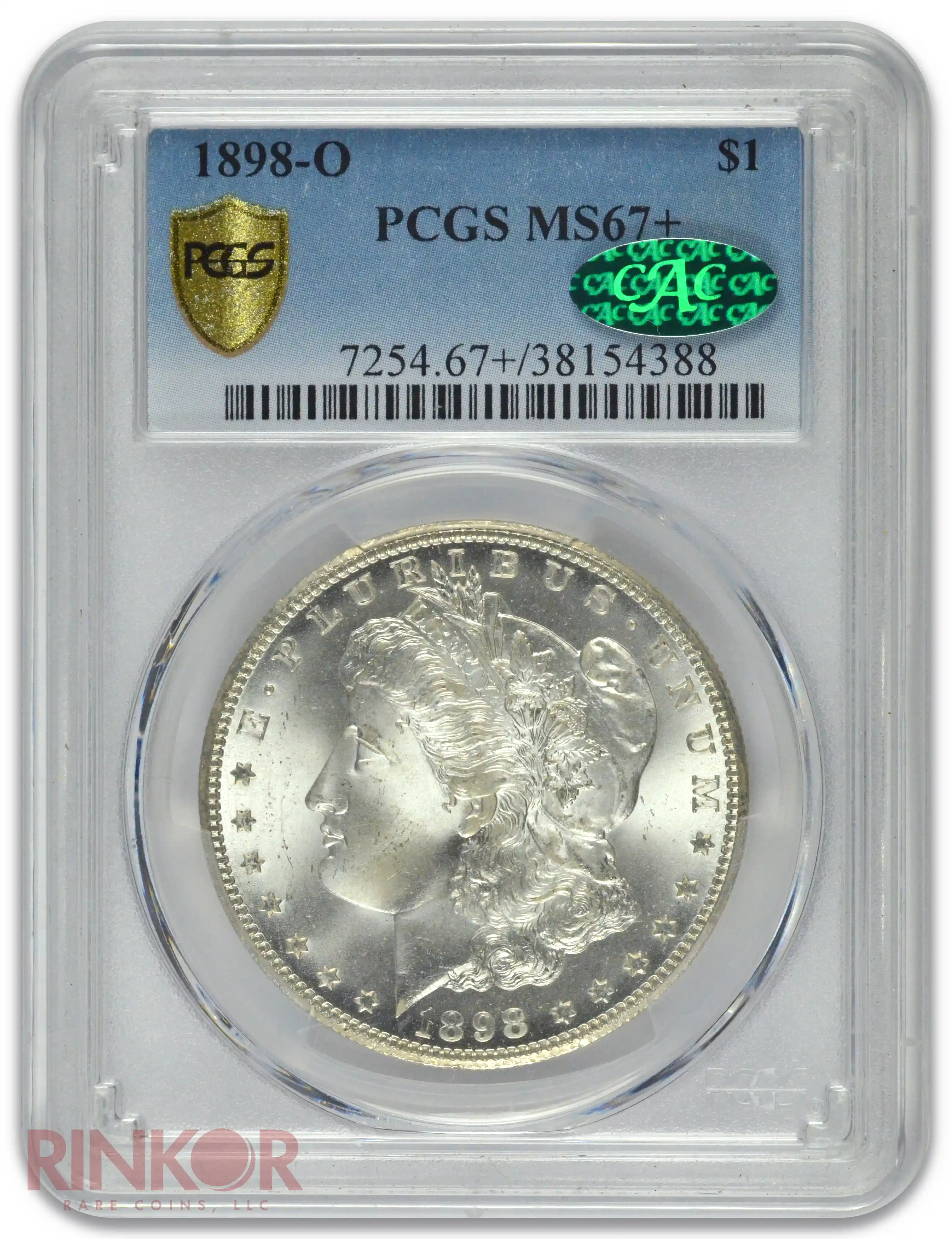 1898-O $1 Morgan Dollar PCGS MS 67+ CAC