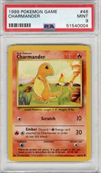 1999 Pokemon Game Charmander #46 PSA Mint 9 