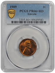 1909 1C PCGS RD #3609-1 PR66+