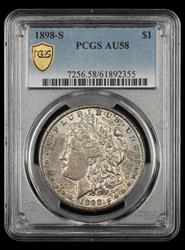 1898-S $1 PCGS AU-58