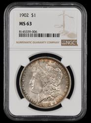 1902 $1 NGC MS63 MS63