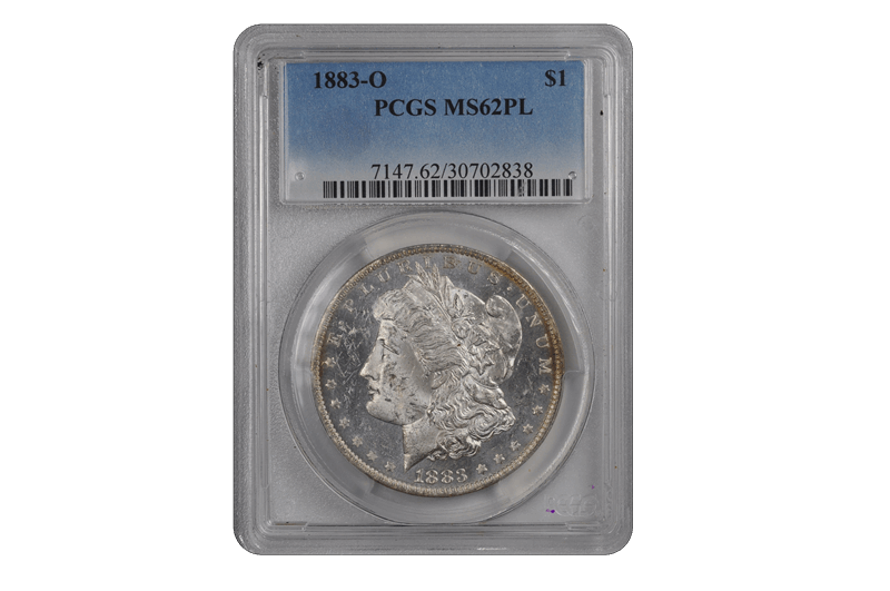 1883-O $1 Morgan Dollar PCGS PL #3608-9 MS62