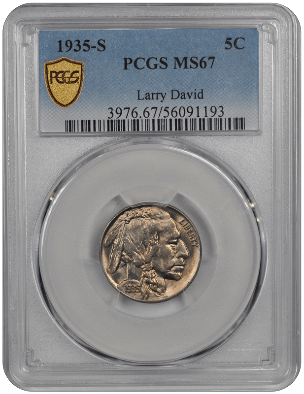 1935-S Buffalo PCGS MS 67